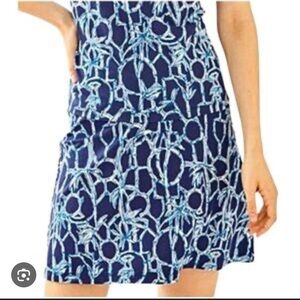 Lilly Pulitzer Blue Patterned Women's Skirt Size Small